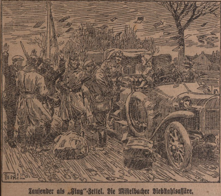 Darstellung auf der Titelseite der Illustrierten Kronen Zeitung am 23. März 1919