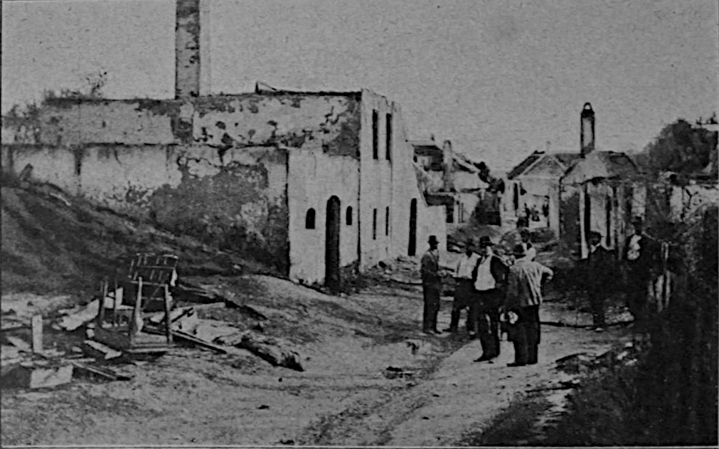 Die Folgen eines durch Brandstiftung versuchten Brandes in Paasdorf im Jahre 1905